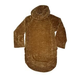 Moth Anthropologie Chenille Yellow Woman's Cowl Knit Sweater Size XS